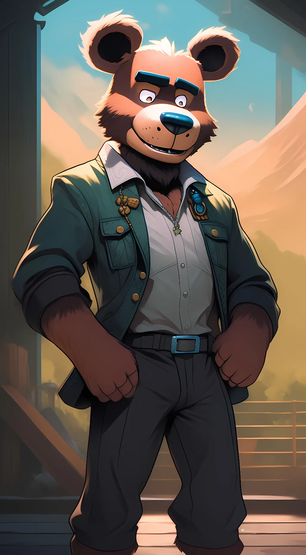 ai character: Freddy Fazbear background