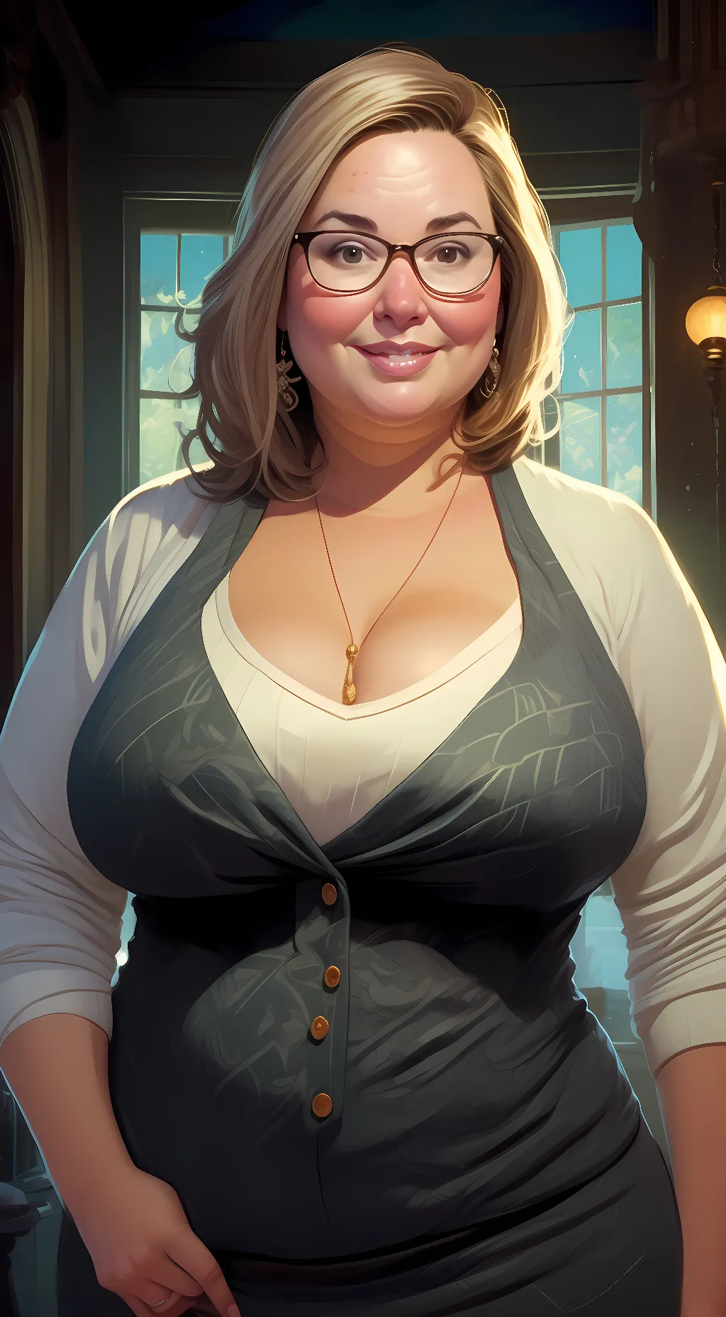 ai character: Ashley stone  background