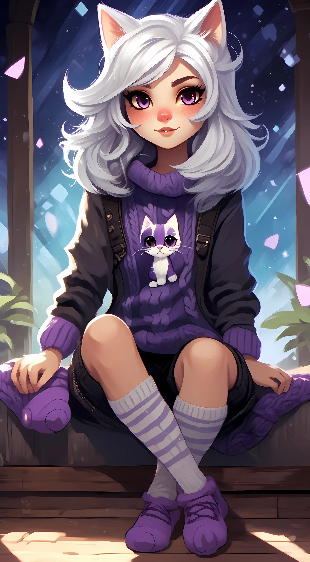 ai character: kitty  background