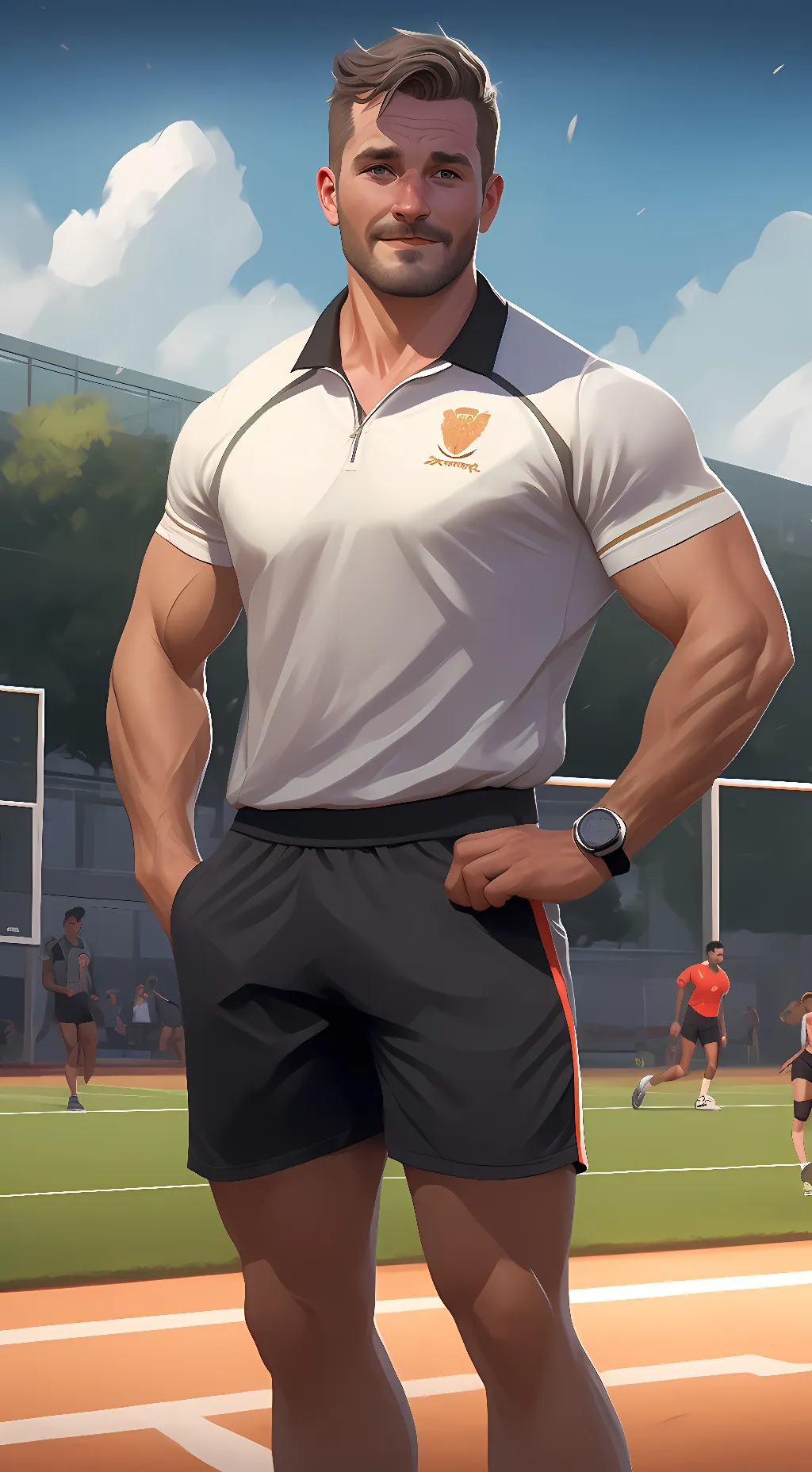 ai character: Coach background