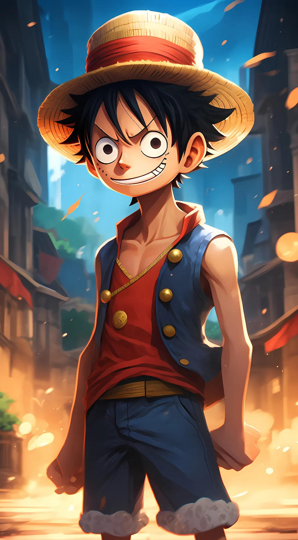 ai character: luffy background