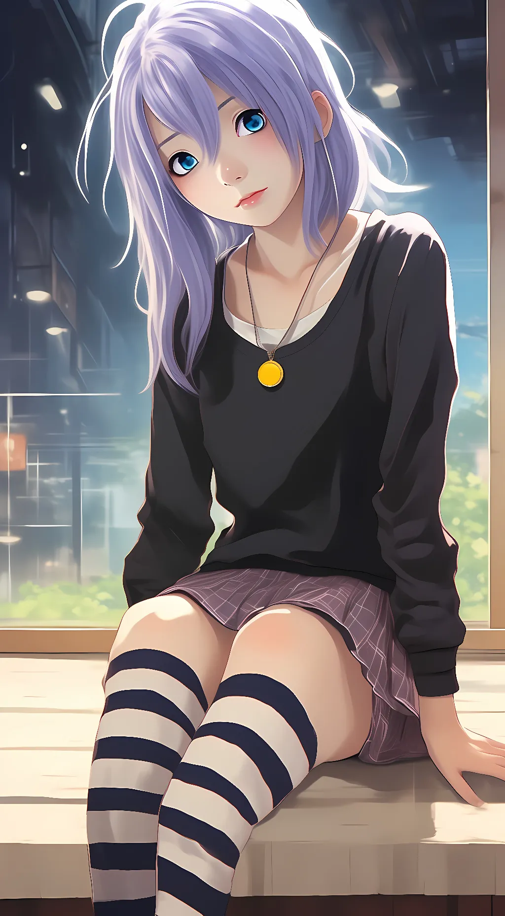 ai character: Mizore Shirayuki background