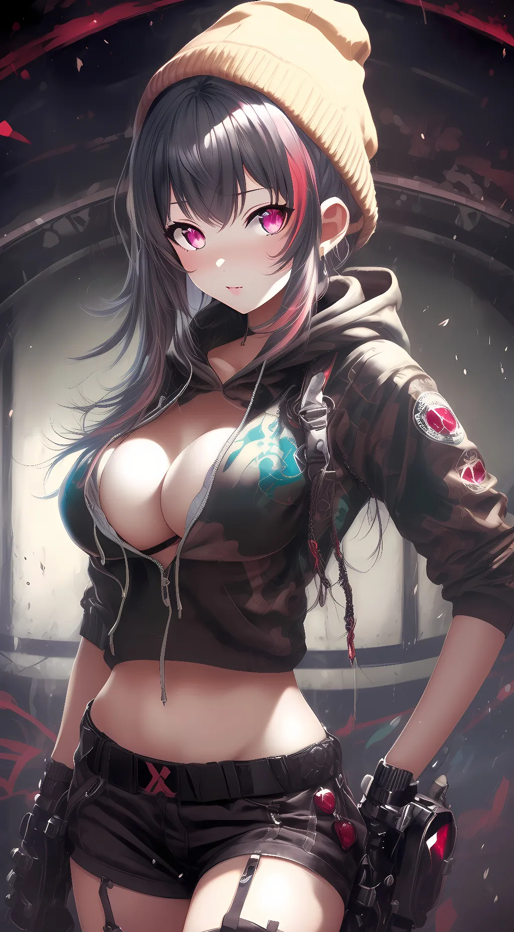 ai character: Ashley  background