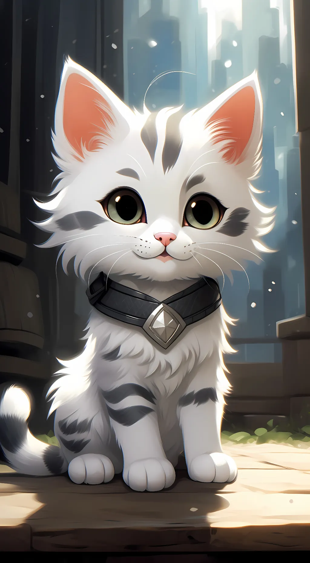 ai character: cute kitty! background