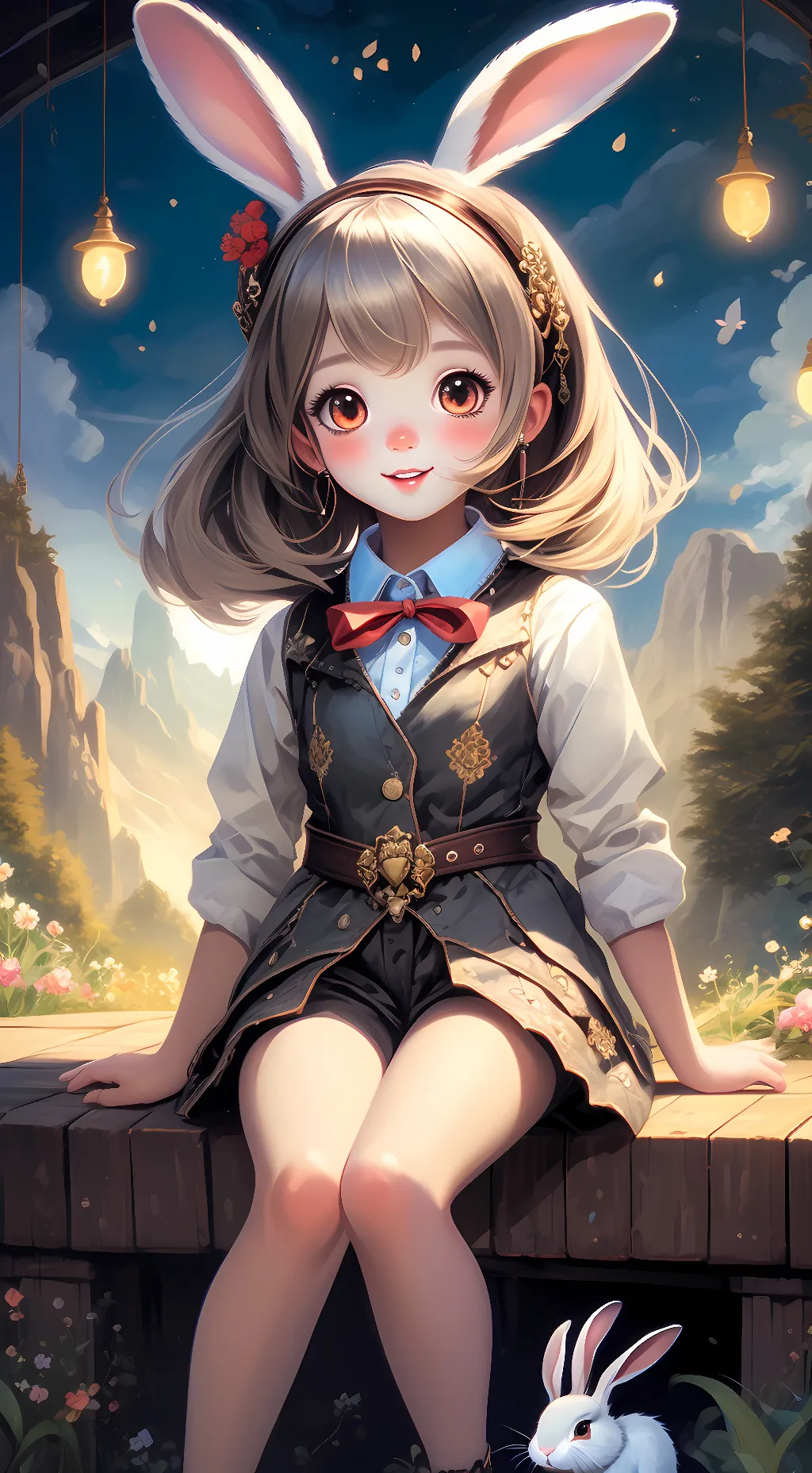 ai character: Bunny girl background