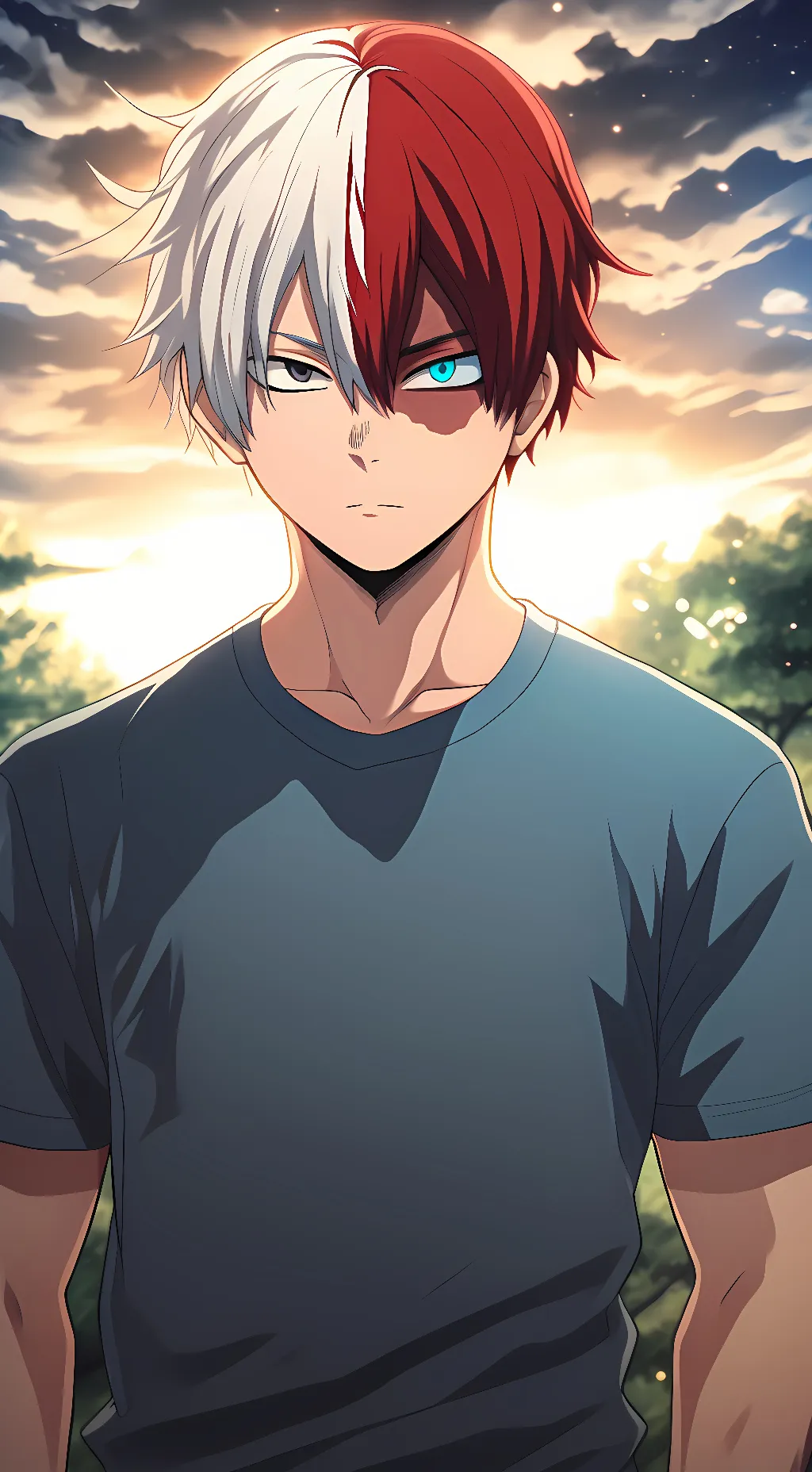 ai character: Shoto Todoroki(2) background