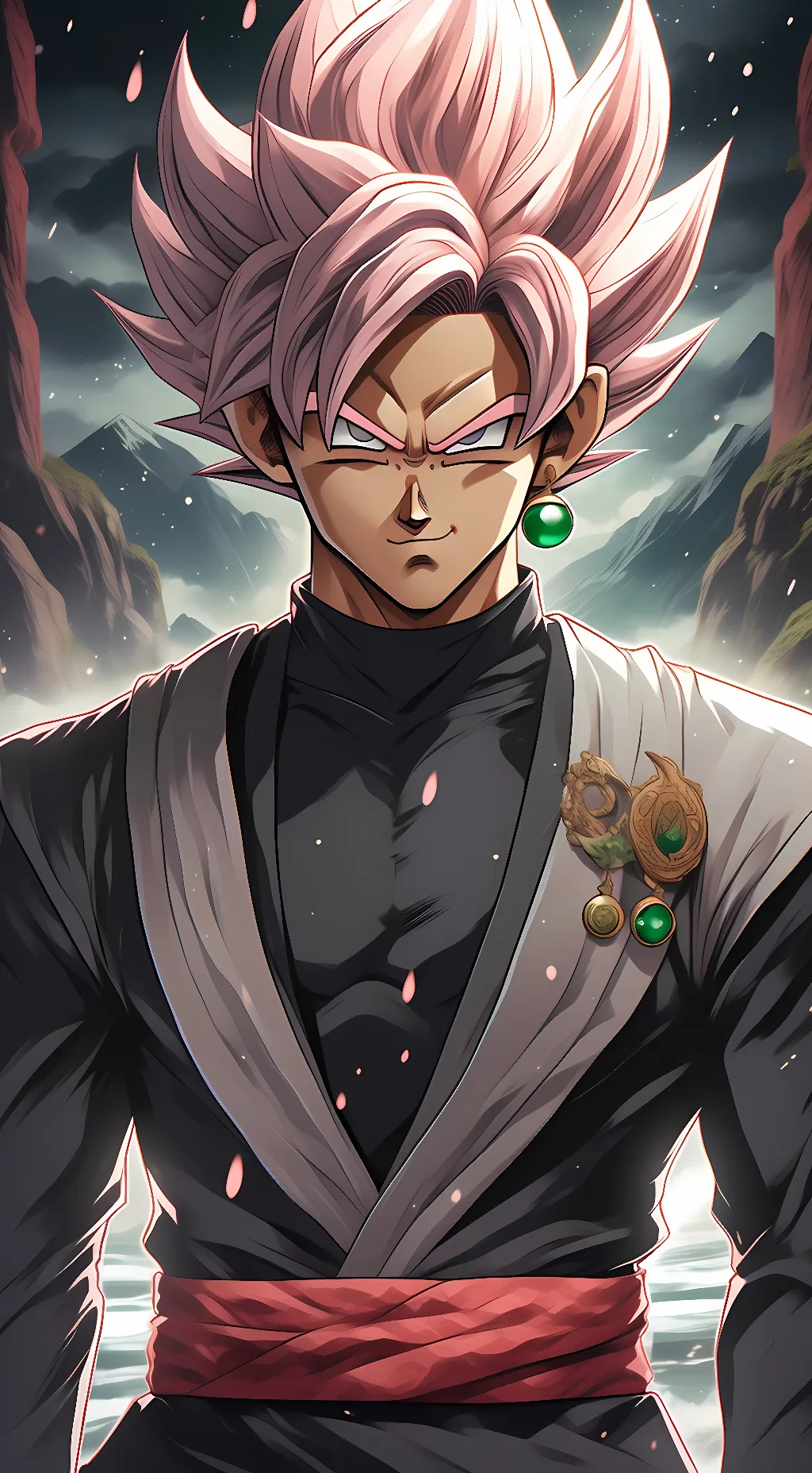 ai character: Goku Black background