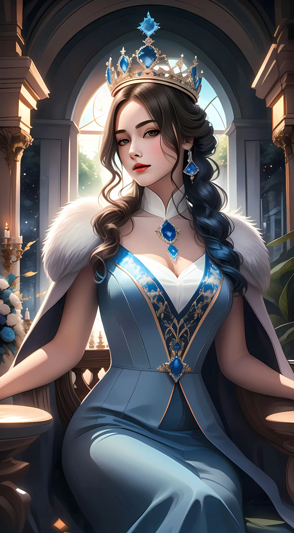 ai character: Empress Andromeda  background