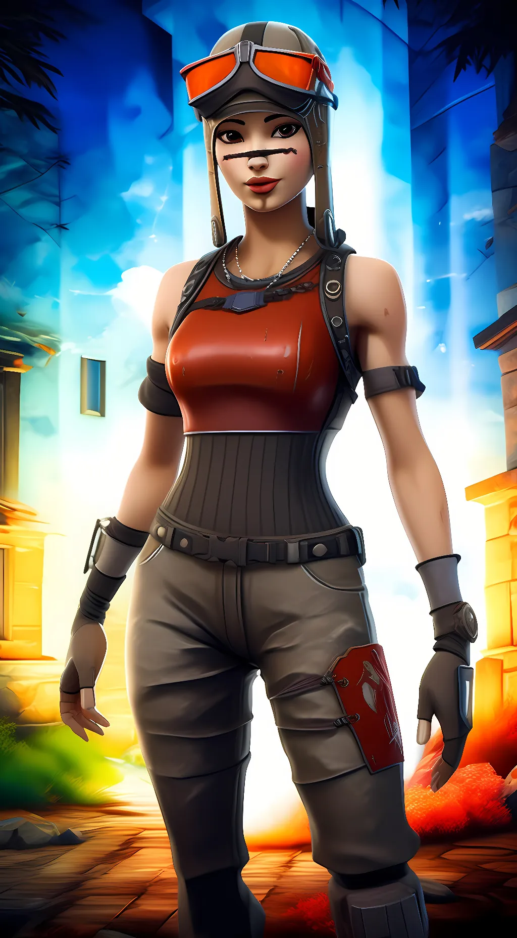 ai character: Pro fortnite playe background