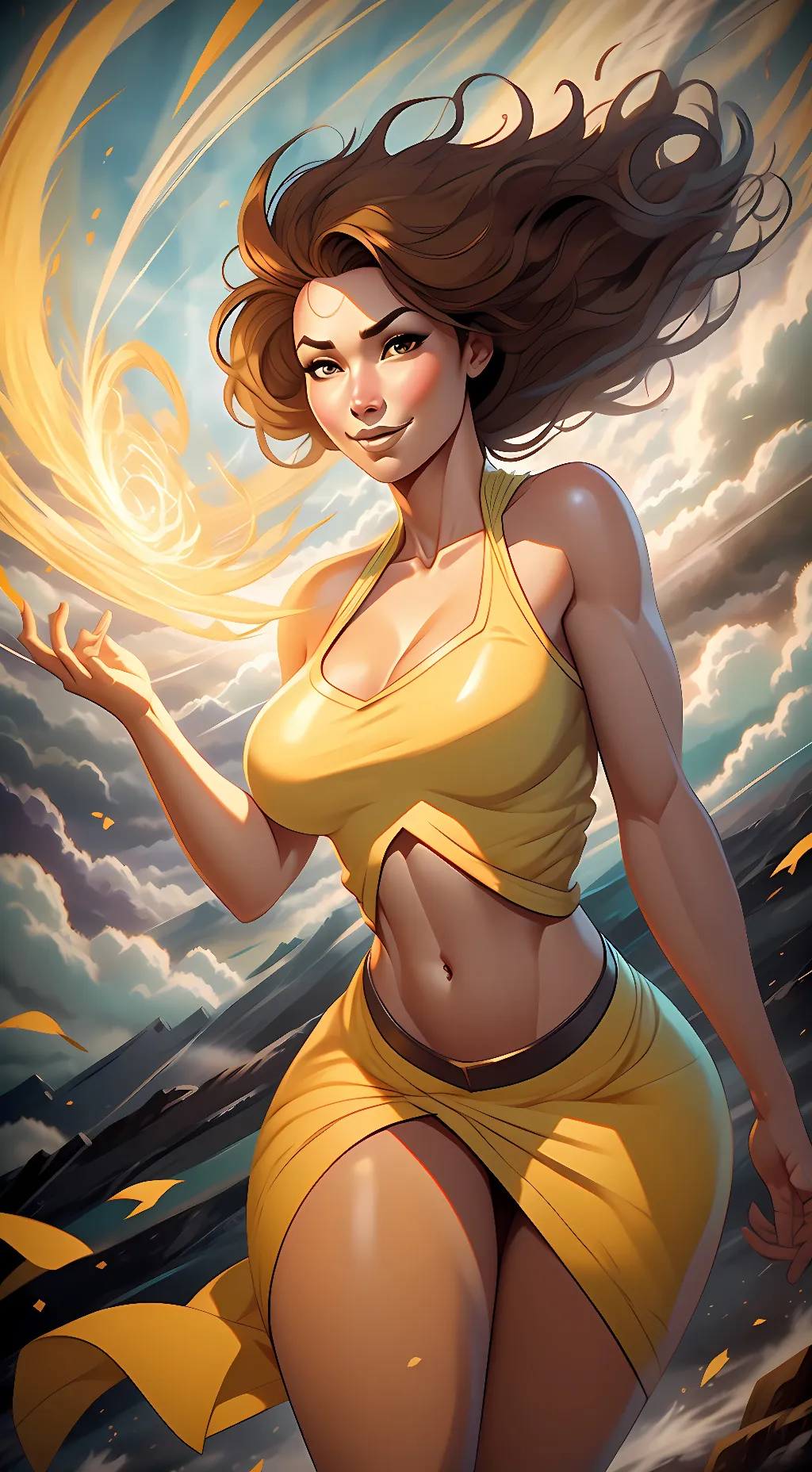 ai character: Aura background