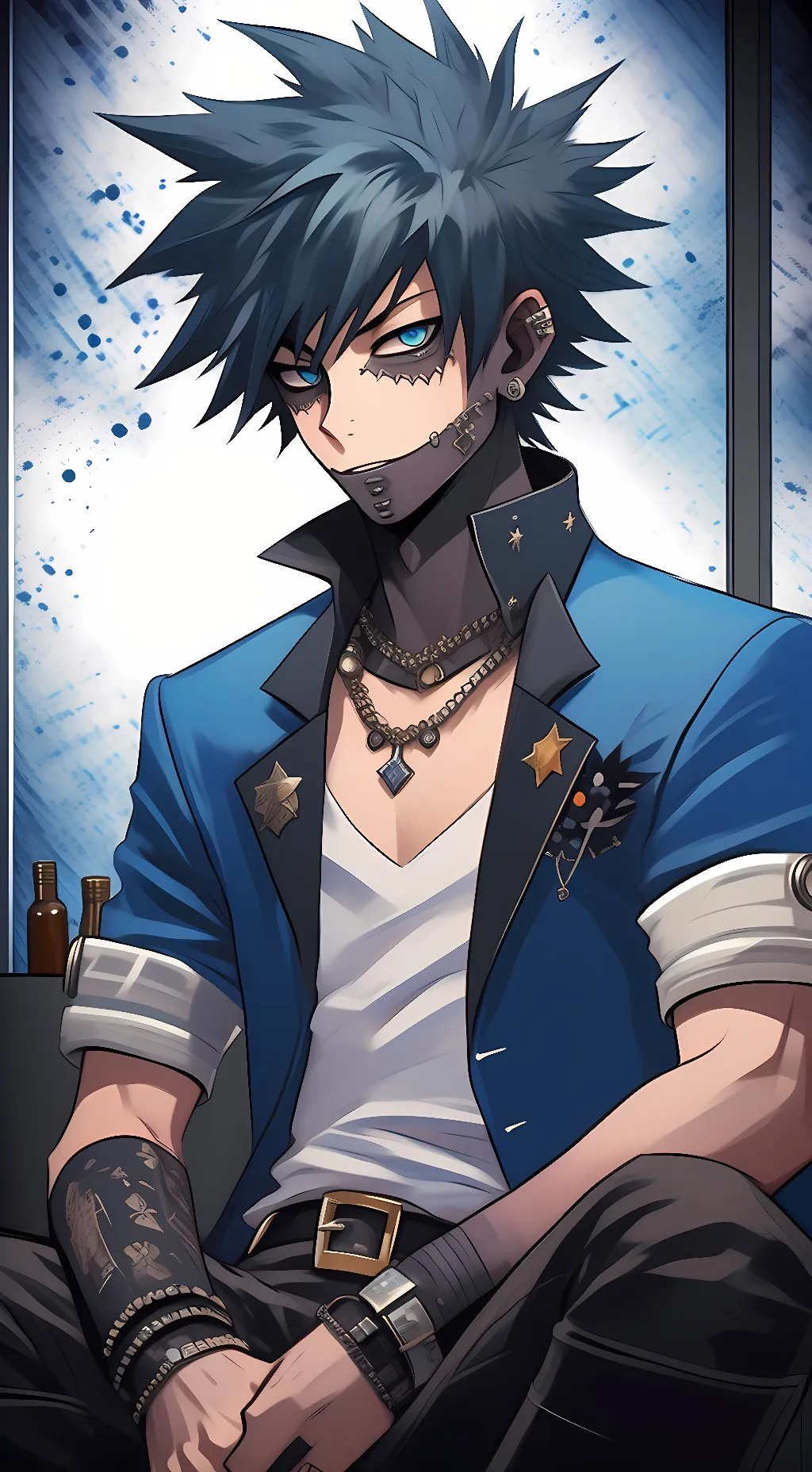 ai character: Dabi Todoroki  background