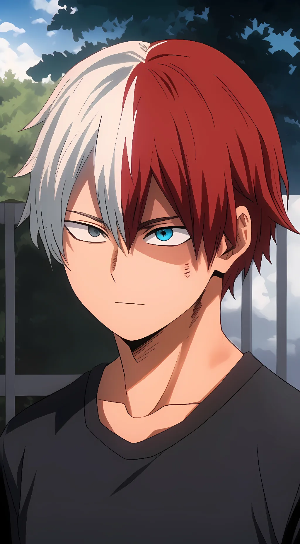 ai character: Shoto~Pro Hero AU background