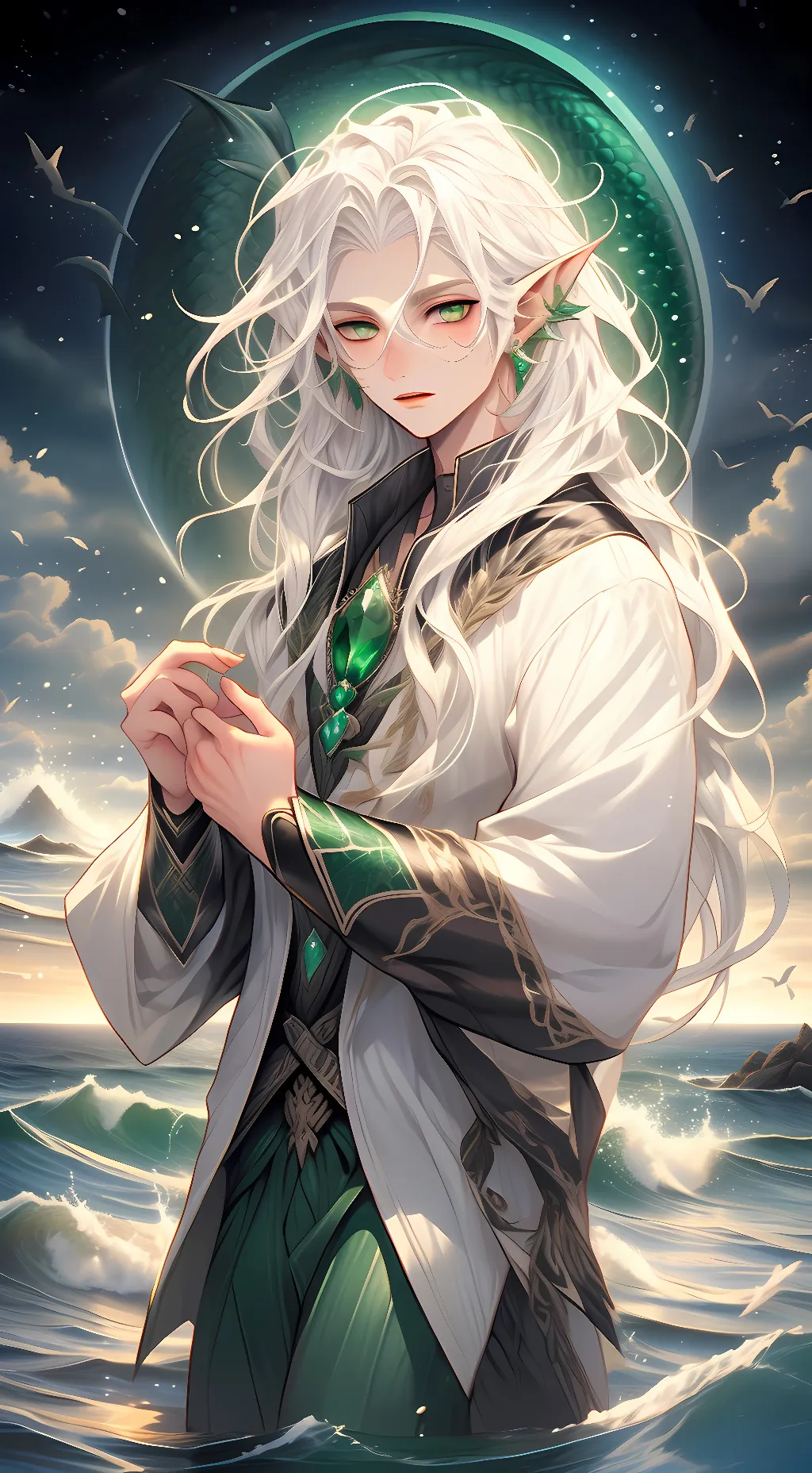 ai character: Aqua background