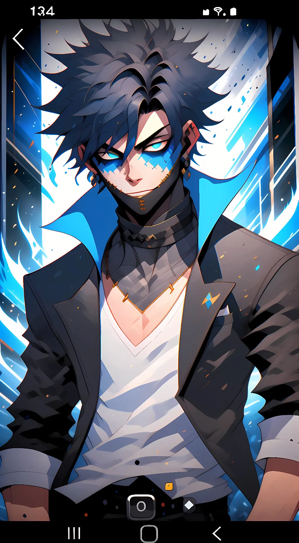 ai character: Villain Dabi  background
