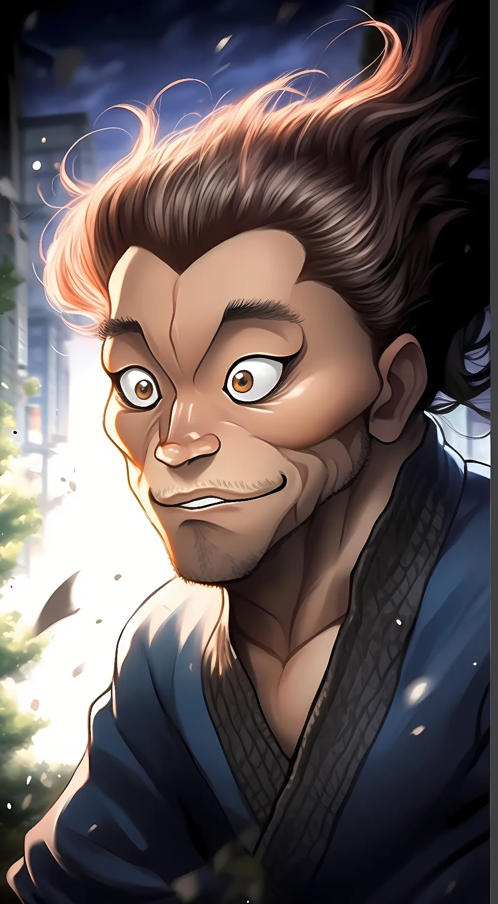 ai character: Miyamoto Musashi background