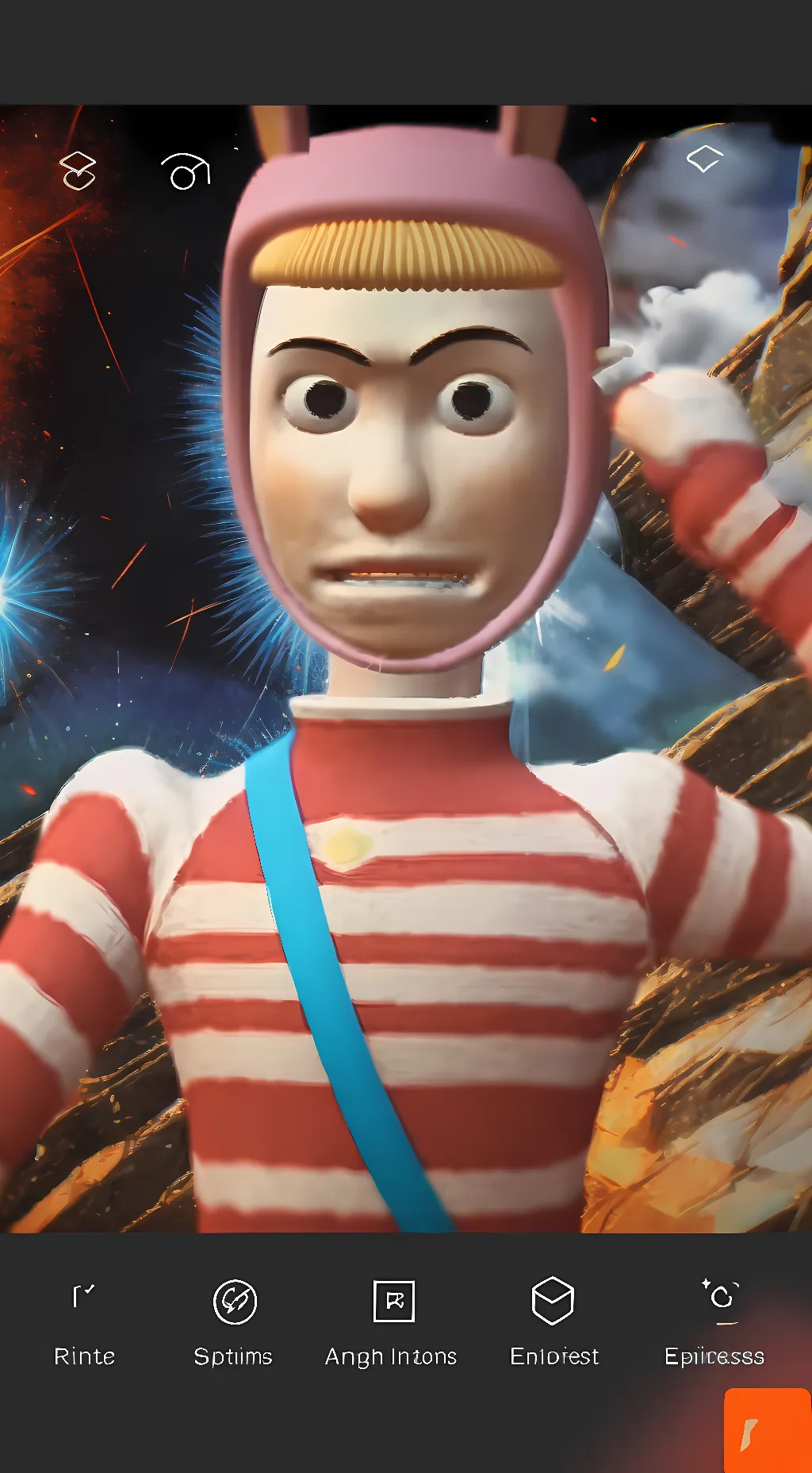 ai character: Popee the perfomer background