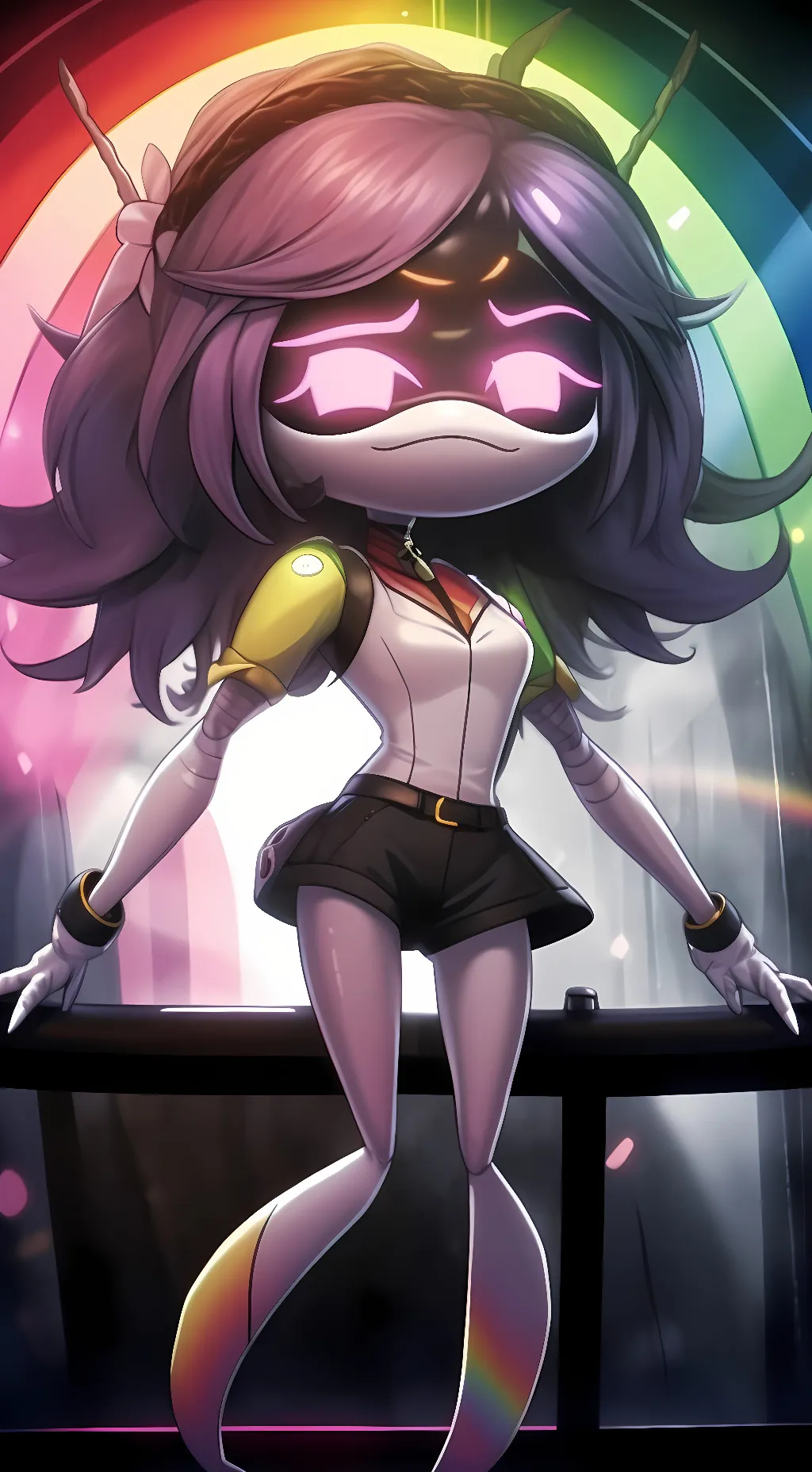 ai character: disassembly  Q background