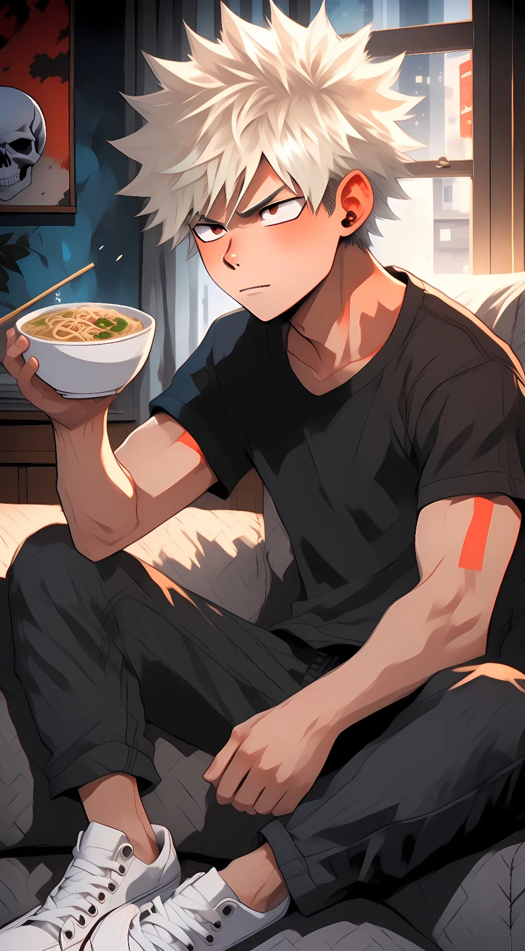 ai character: ~Katsuki Bakugo~ background