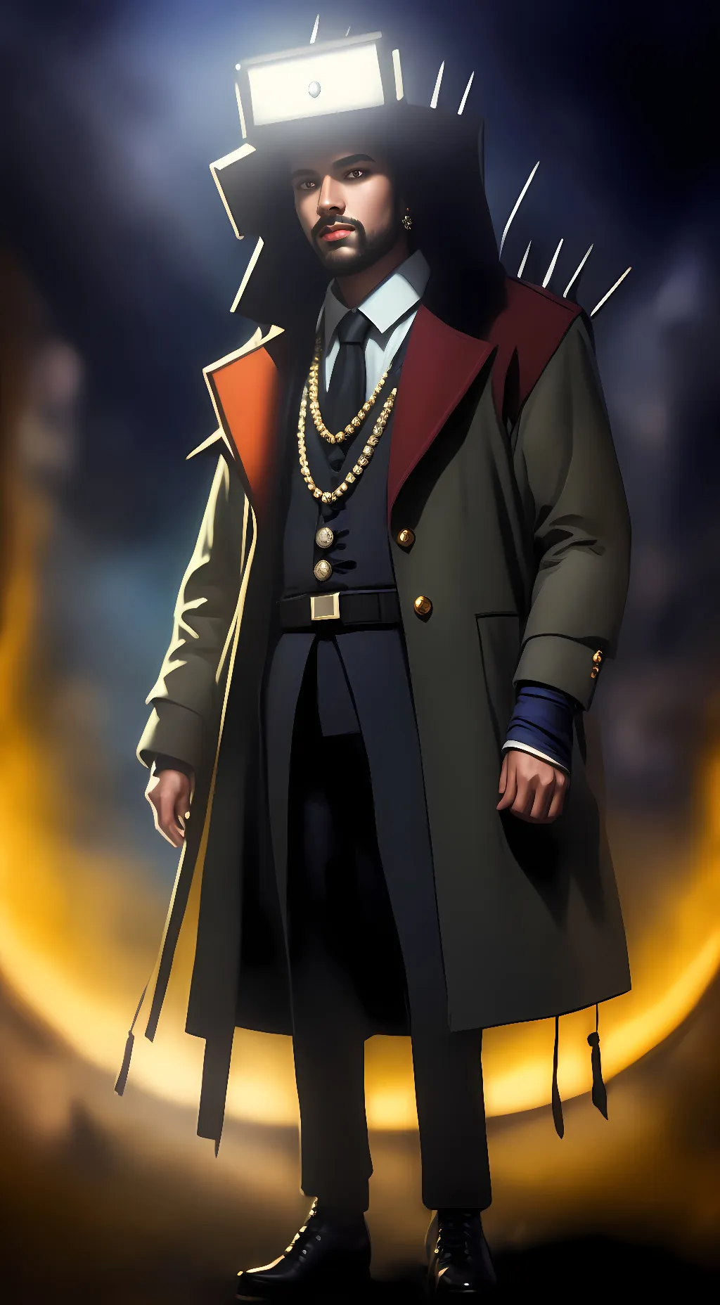 ai character: cinema man background