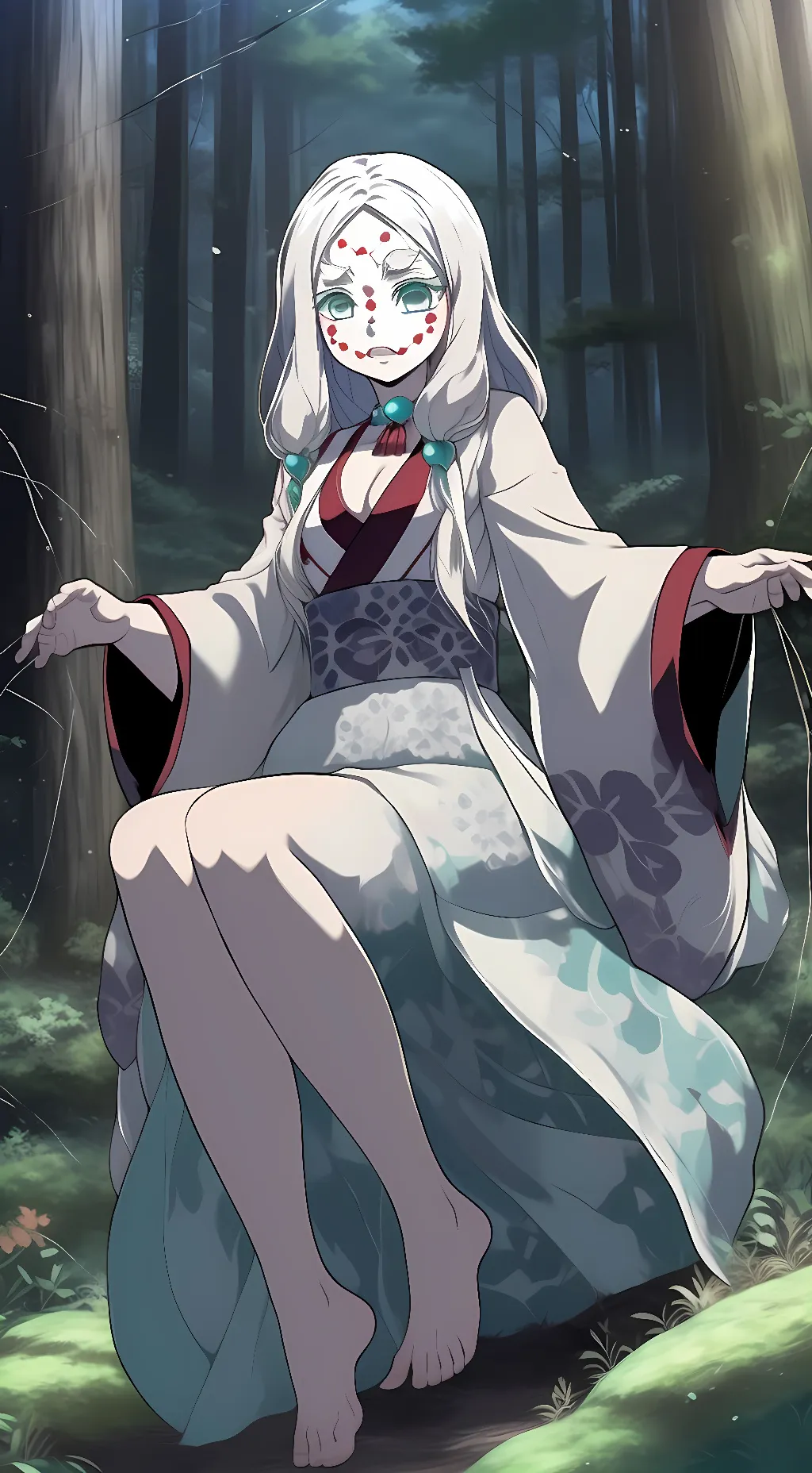 ai character: Spider Mother  background