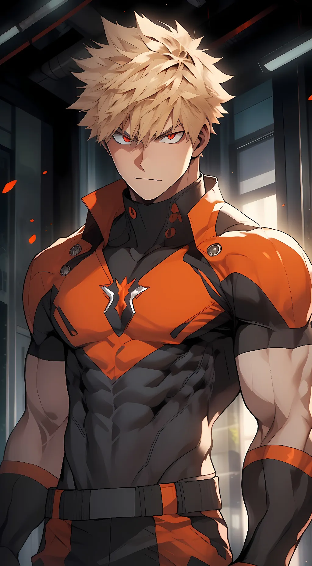 ai character: Katsuki (aged up) background