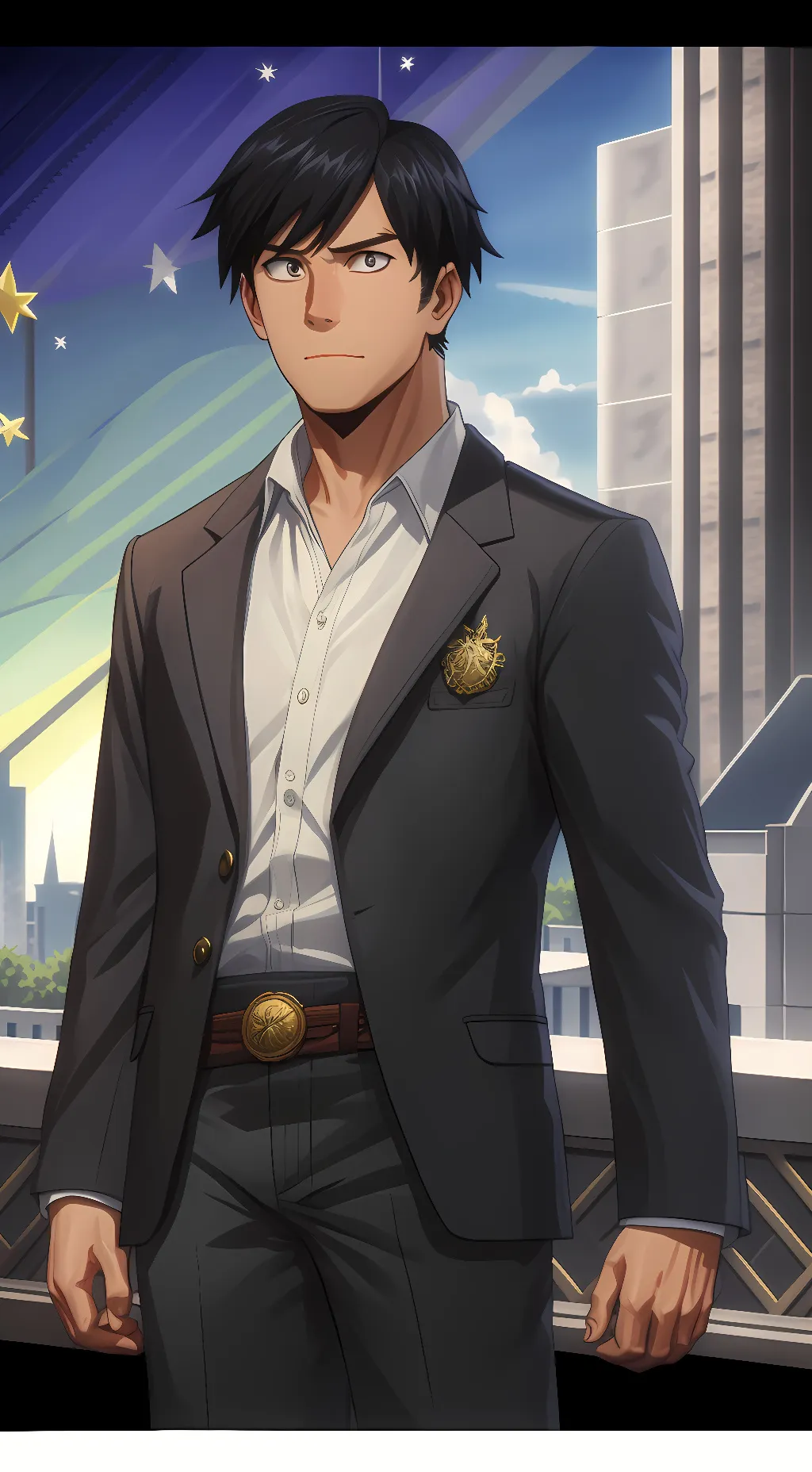 ai character: Tenya Iida  background