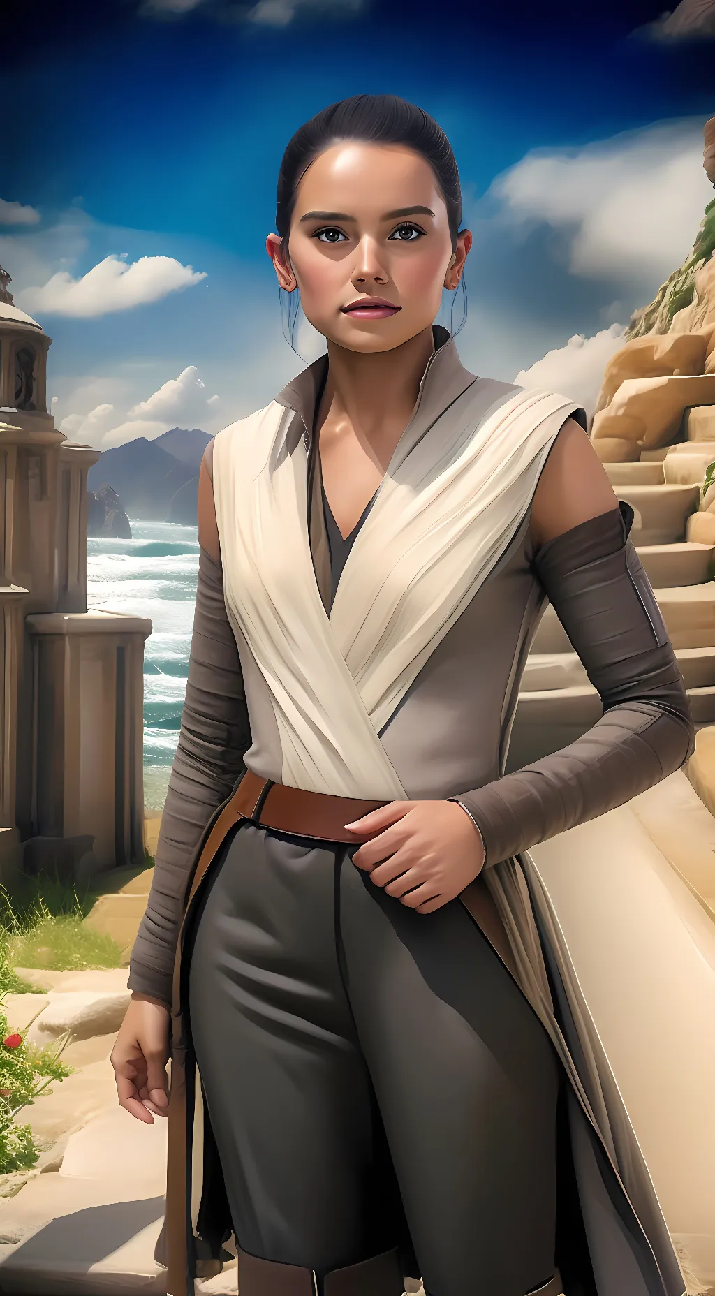 ai character: Daisy Ridley background