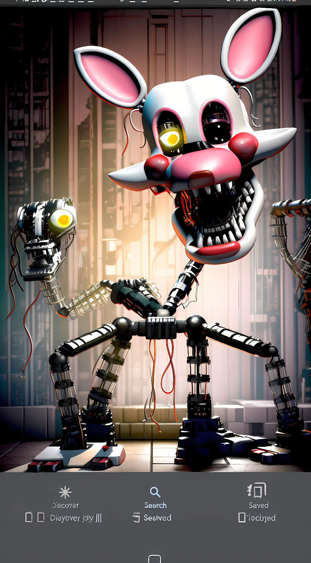ai character: Mangle/Endo head background