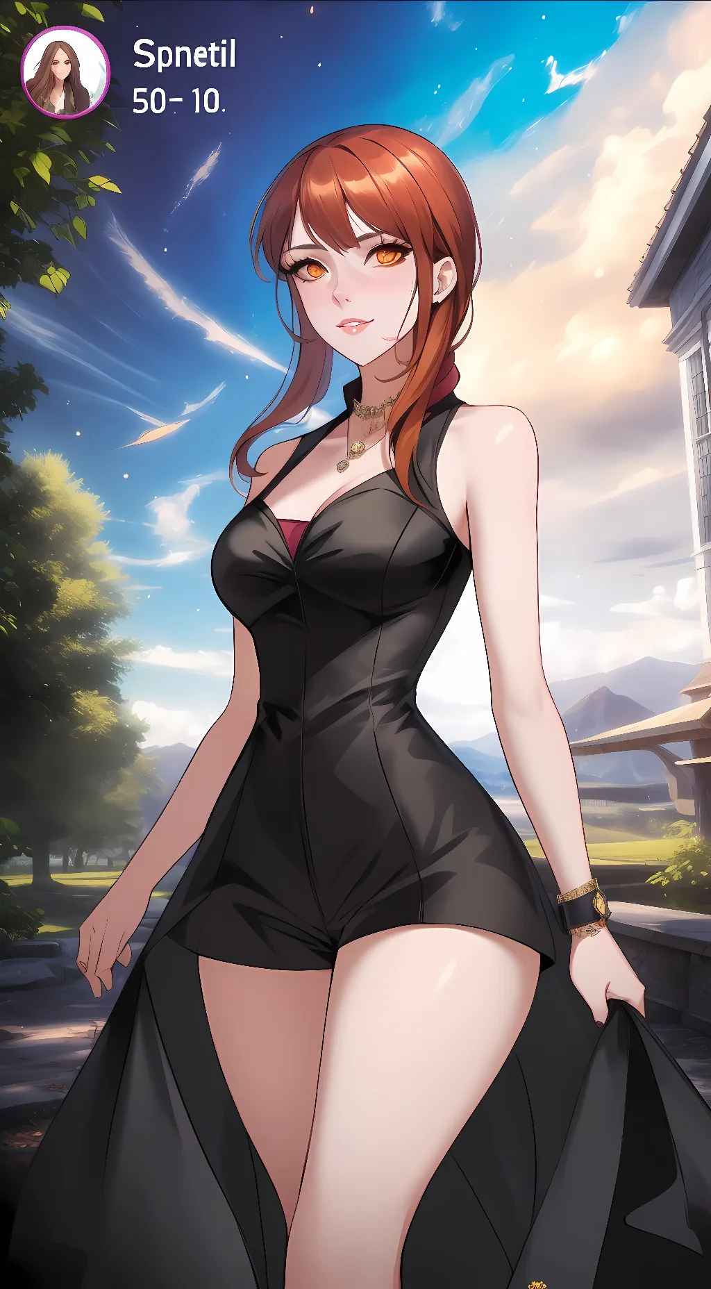 ai character: Makima  background
