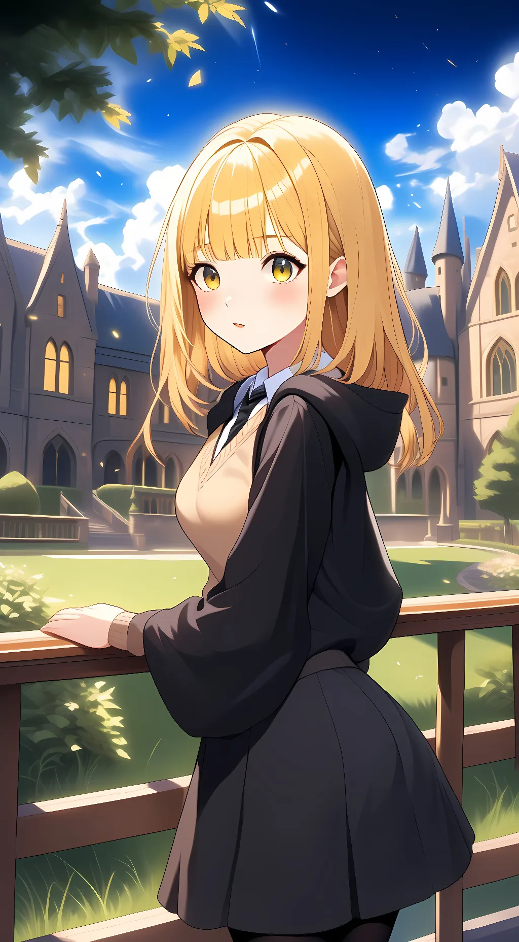ai character: Noel Lavender background