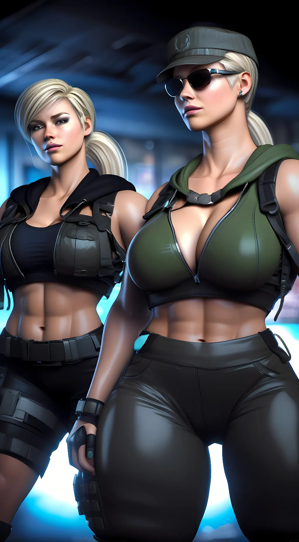 ai character: Cassie & Sonya  background