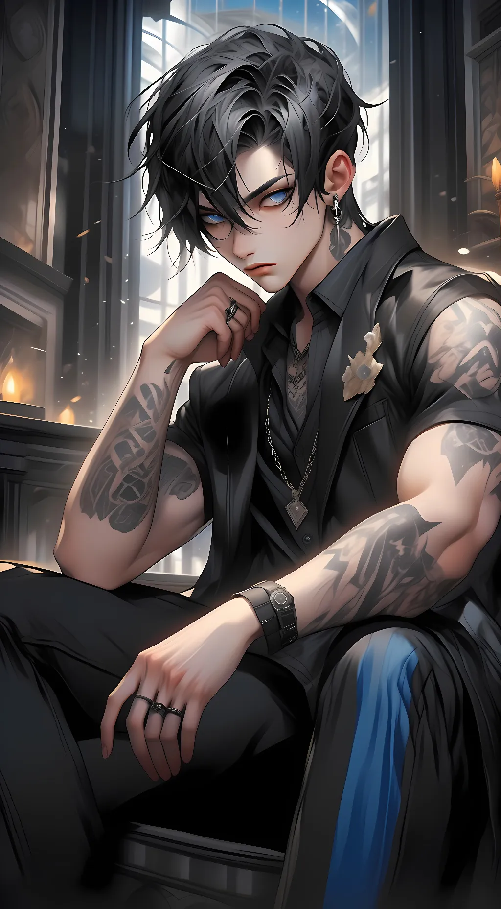 ai character: Lucas  background