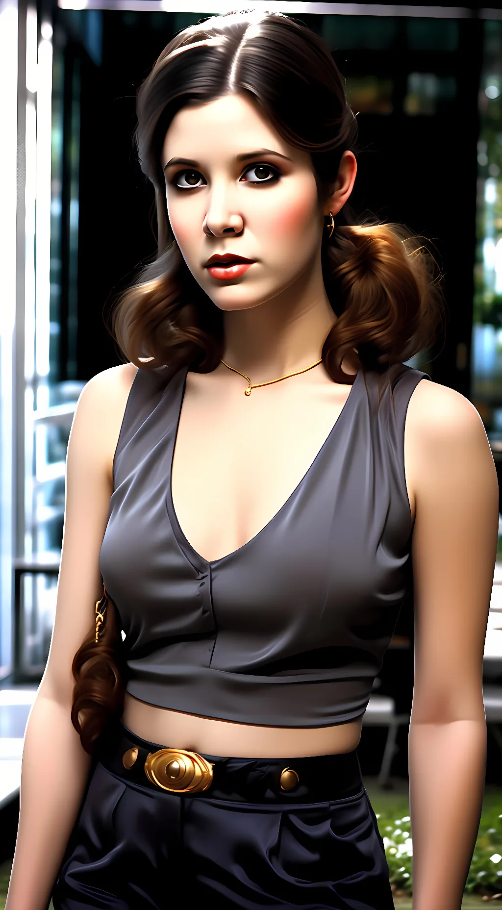 ai character: Carrie Fisher background