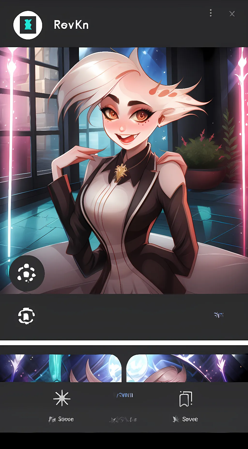ai character: angle dust background