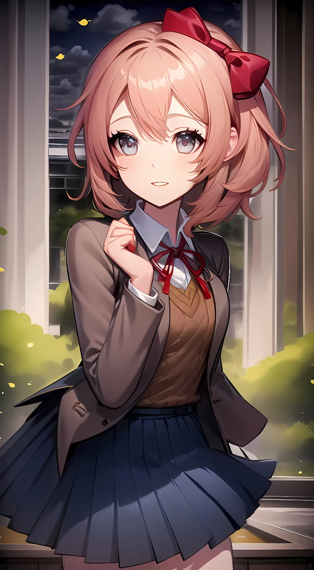 ai character: Sayori  background
