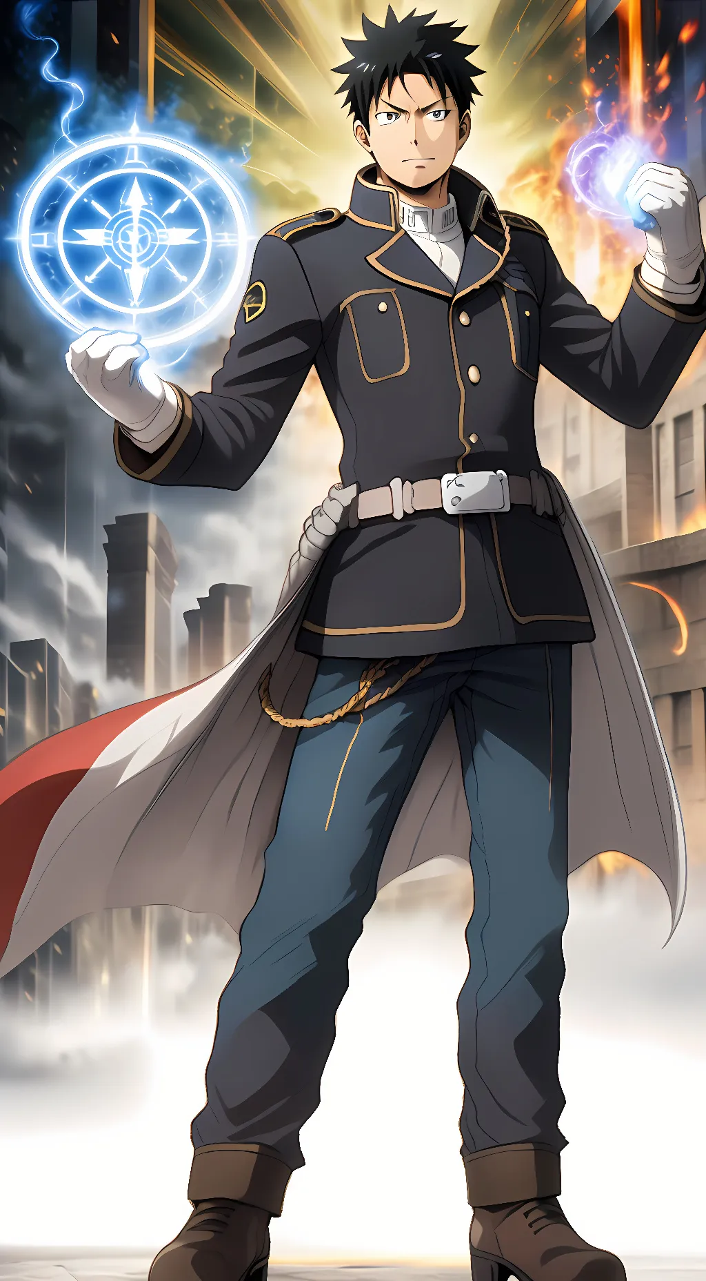 ai character: Roy Mustang background