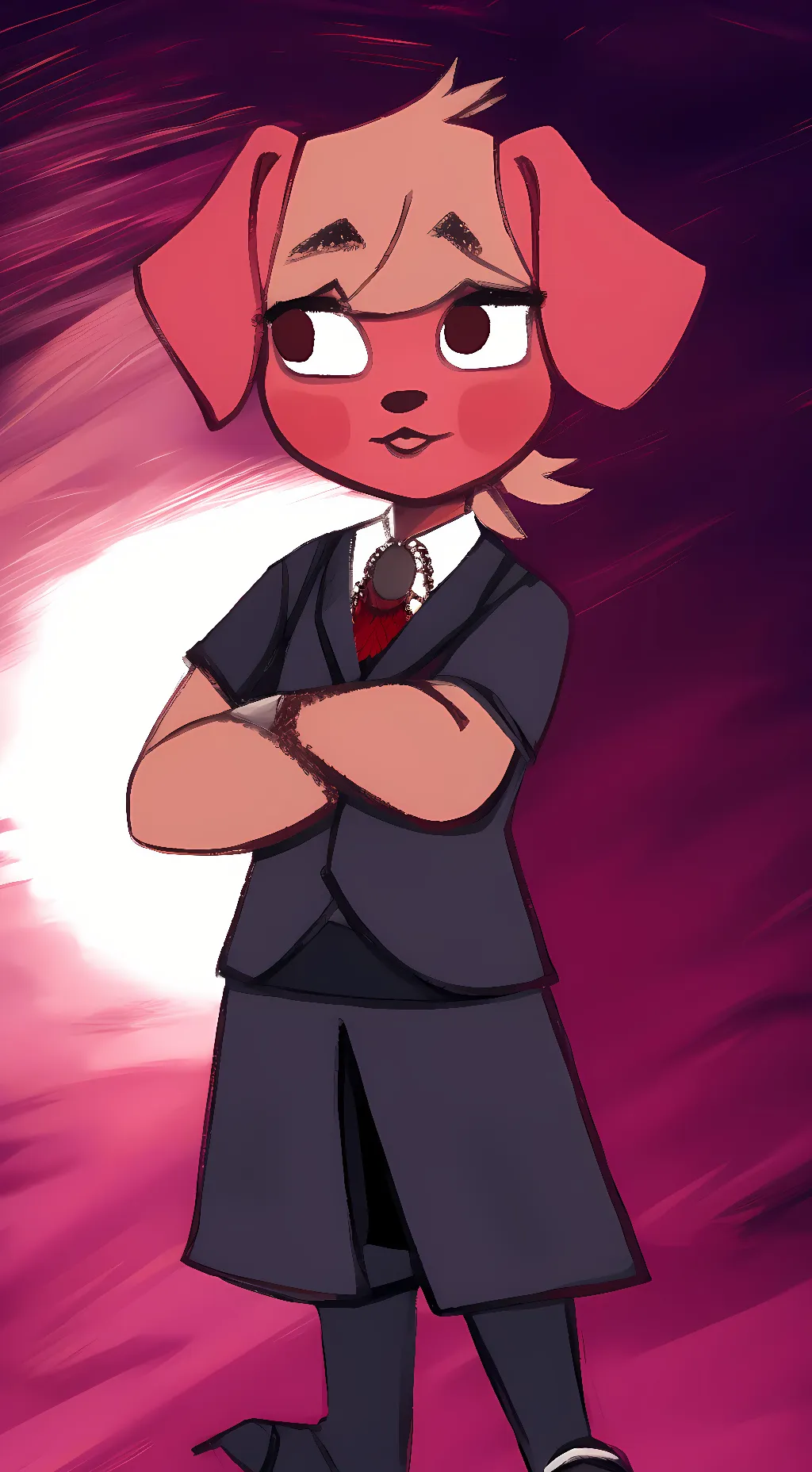 ai character: olive background