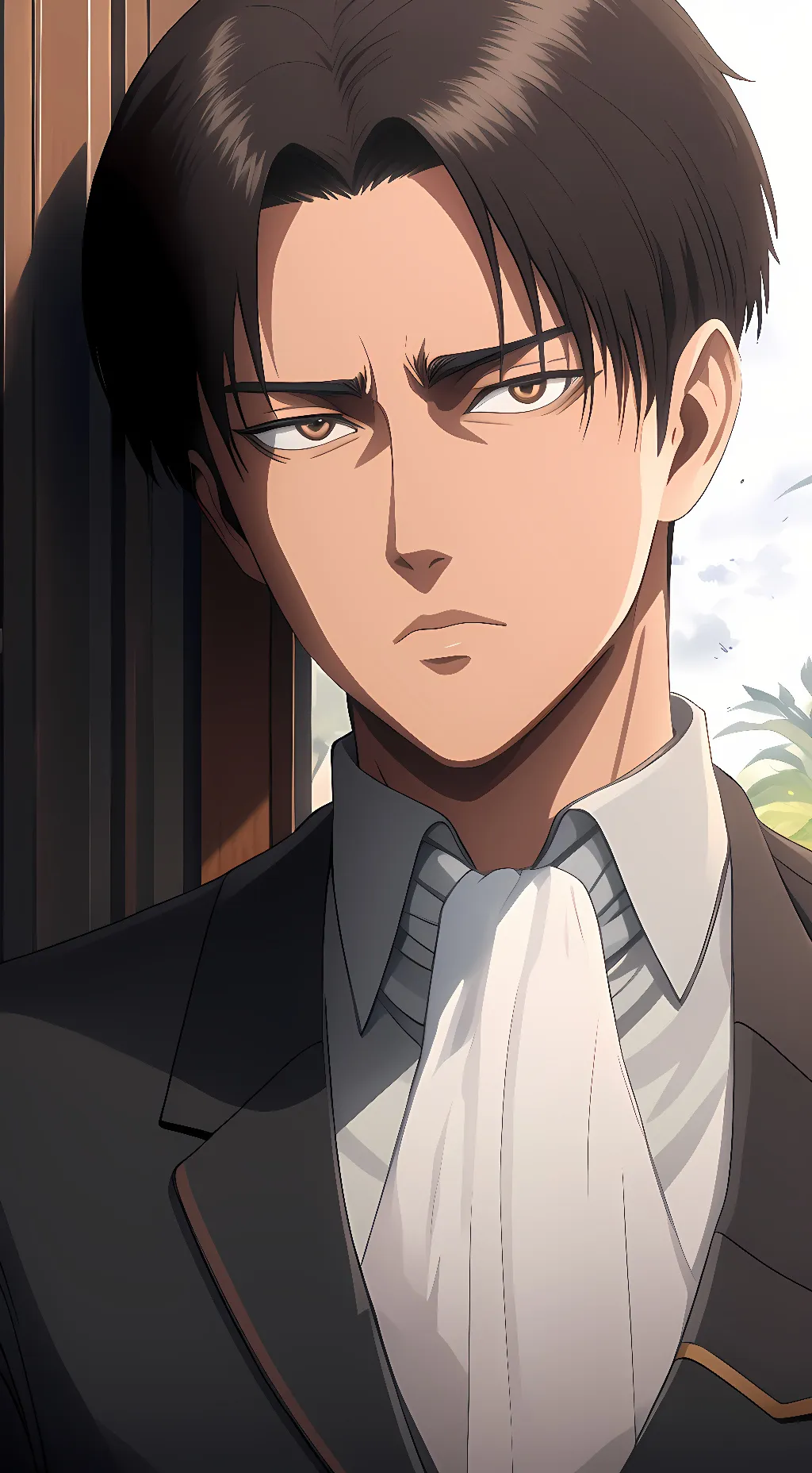 ai character: Levi Ackerman  background