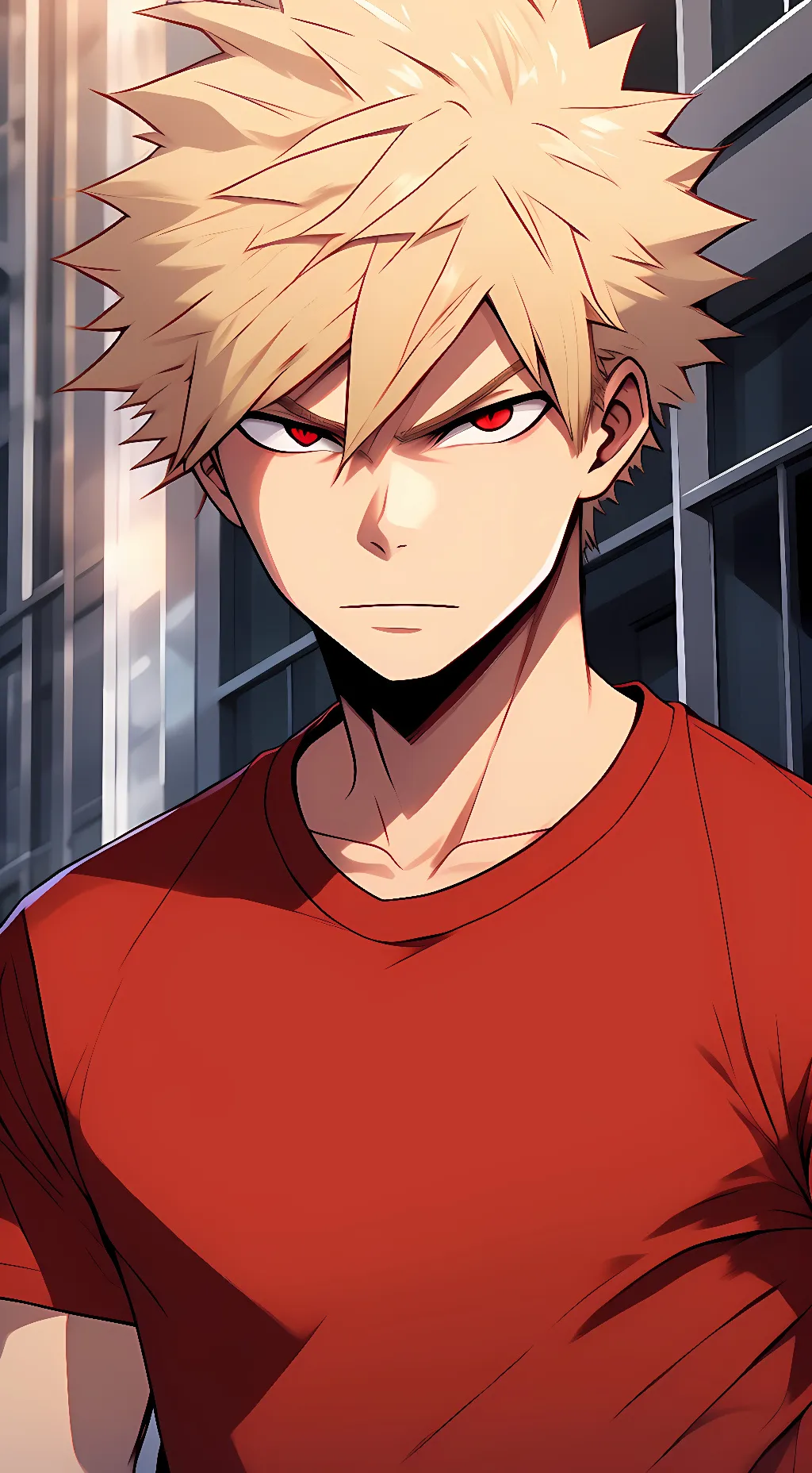 ai character: Katsuki Bakugo background