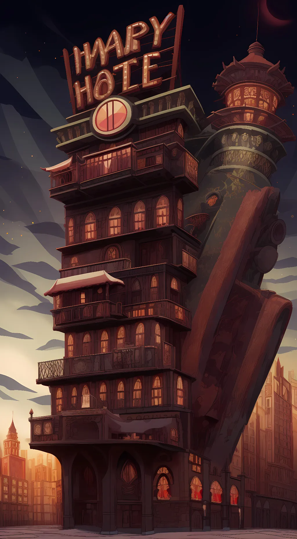 ai character: Hazbin Hotel background