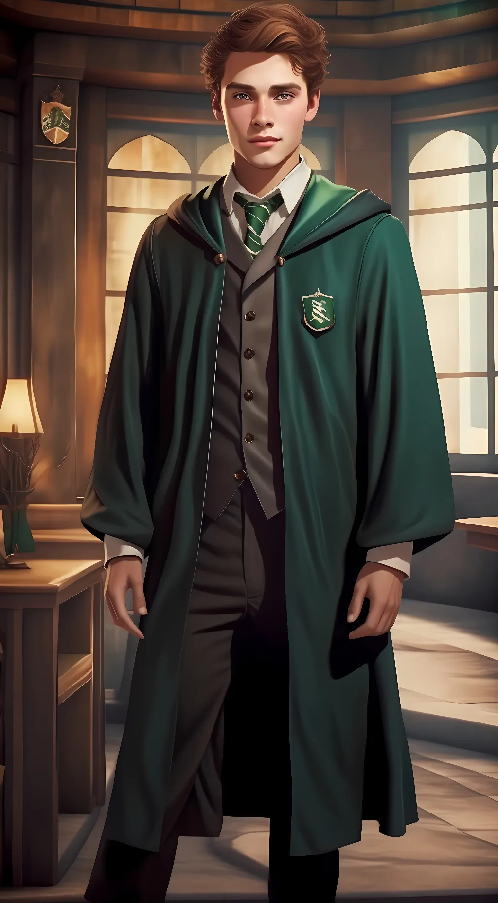 ai character: Sebastian  background
