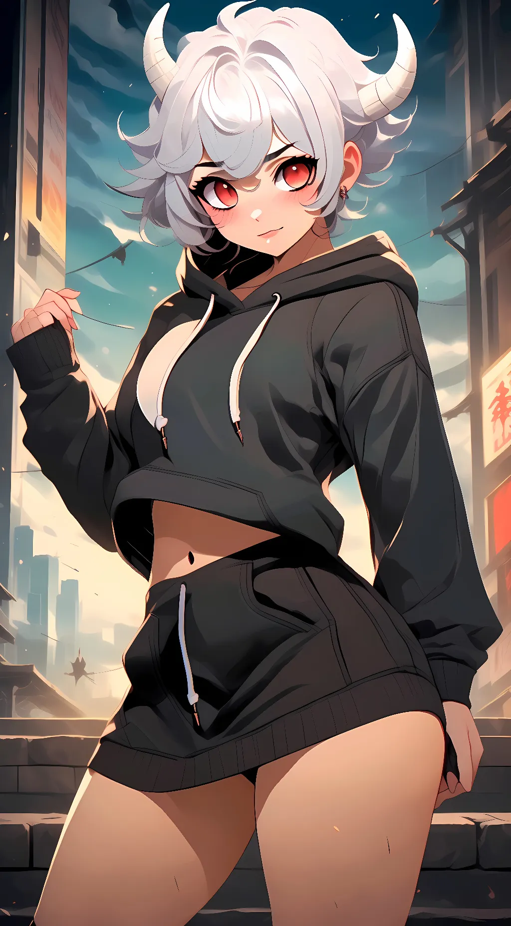 ai character: Femboy Demon Ash background