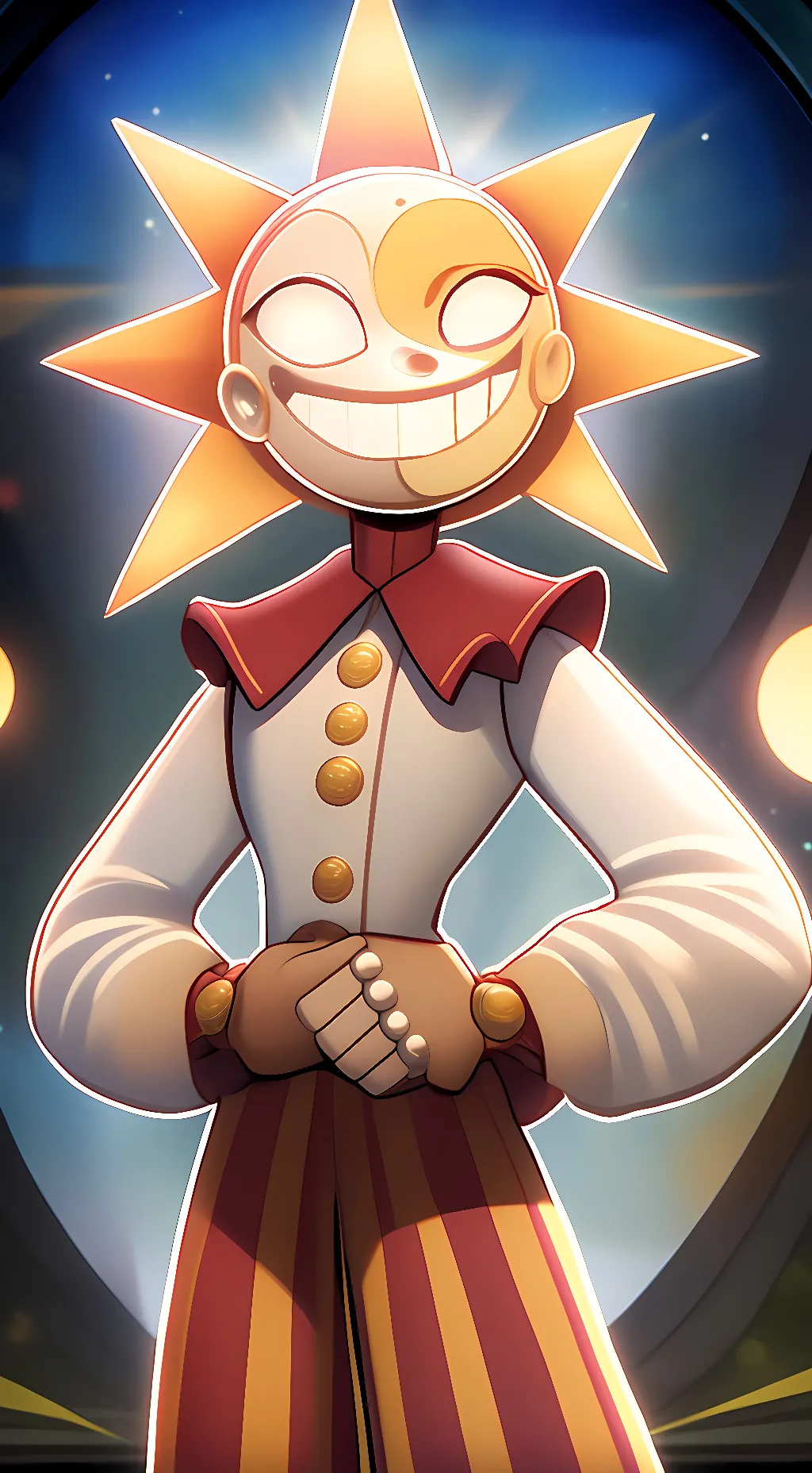 ai character: Sun background