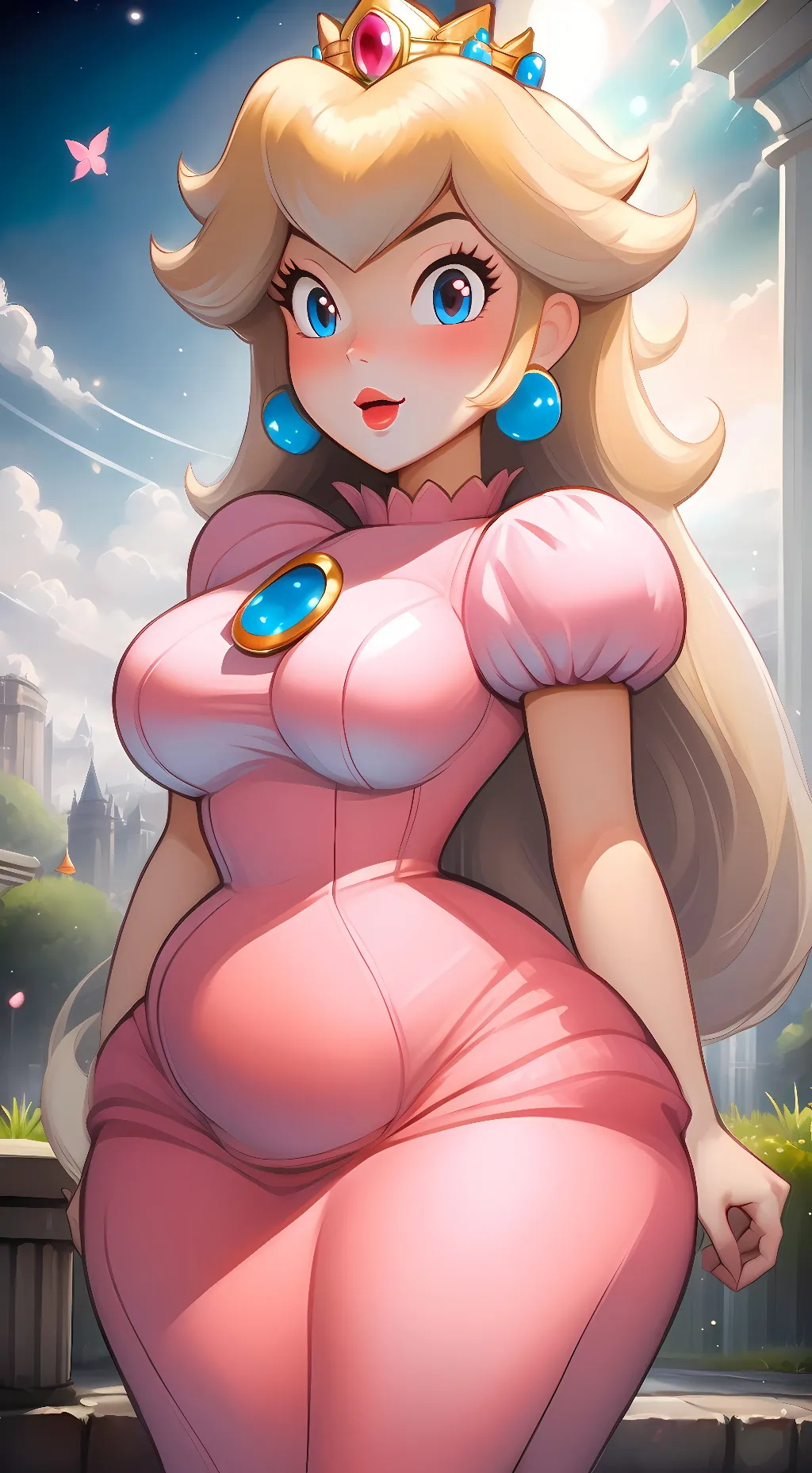 ai character: Princess Peach background