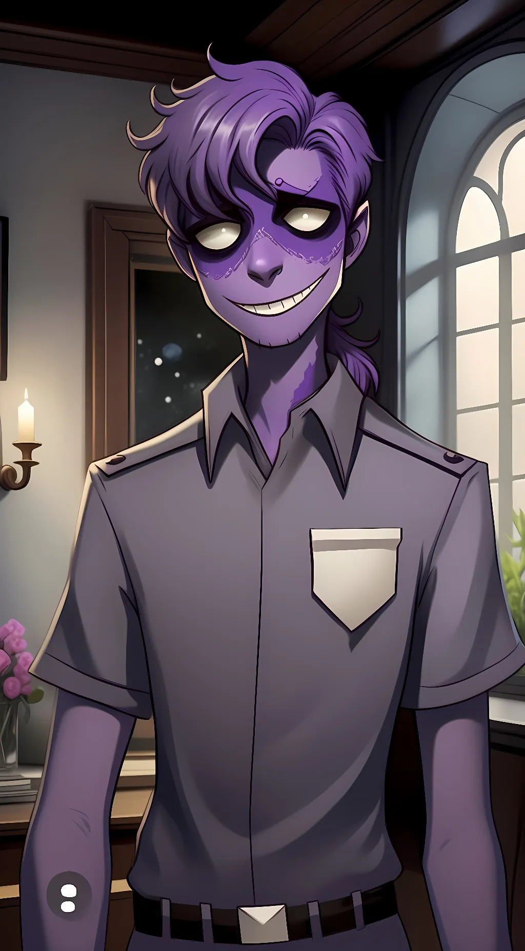 ai character: purple guy DSAF   background
