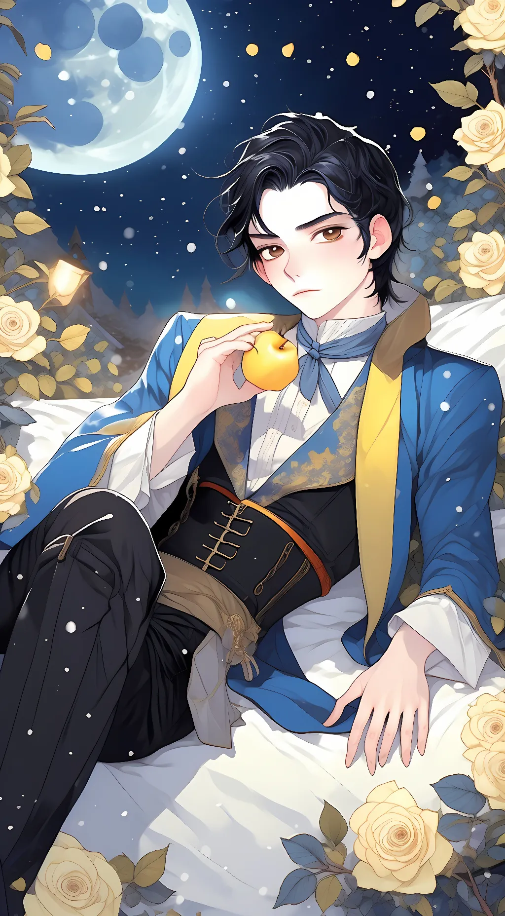 ai character: Snow background