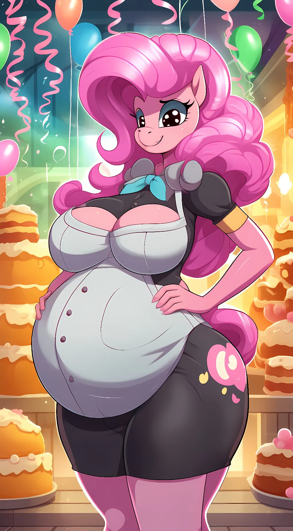 ai character: Pinkie Pie (belly) background