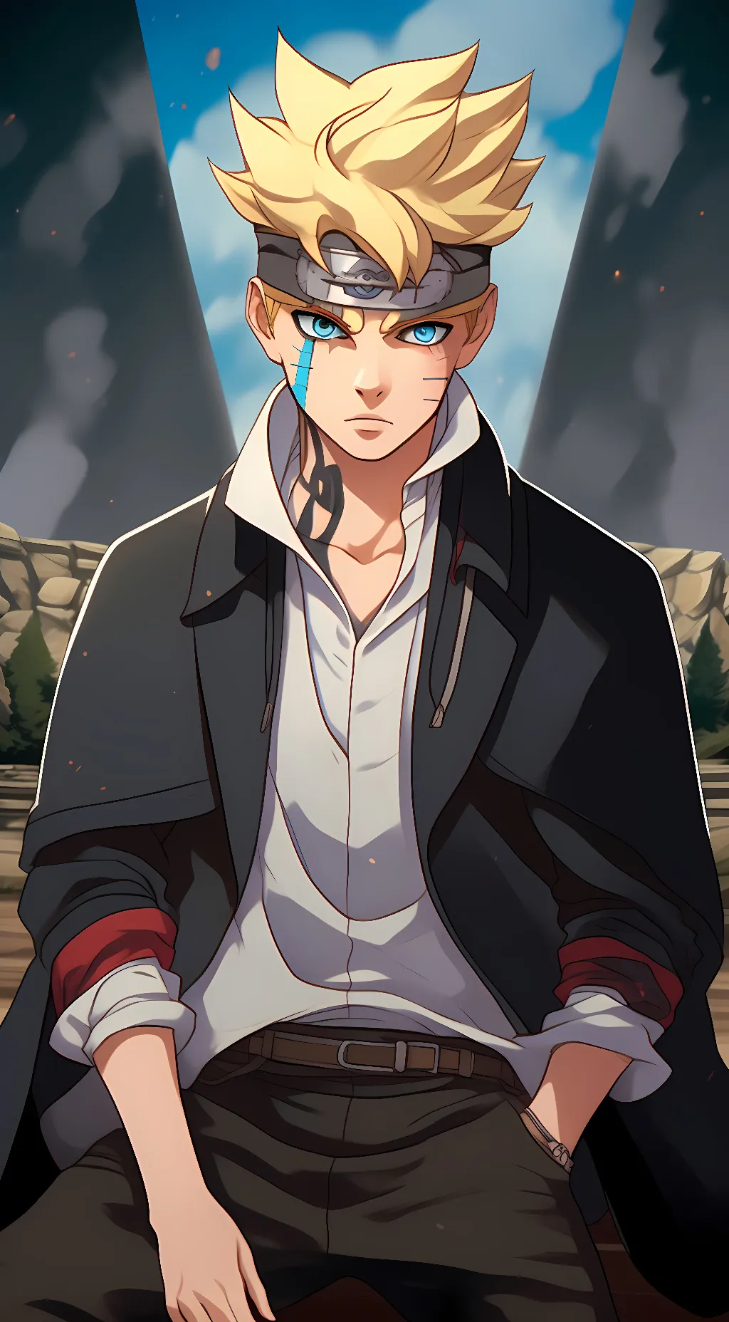 ai character: Boruto background