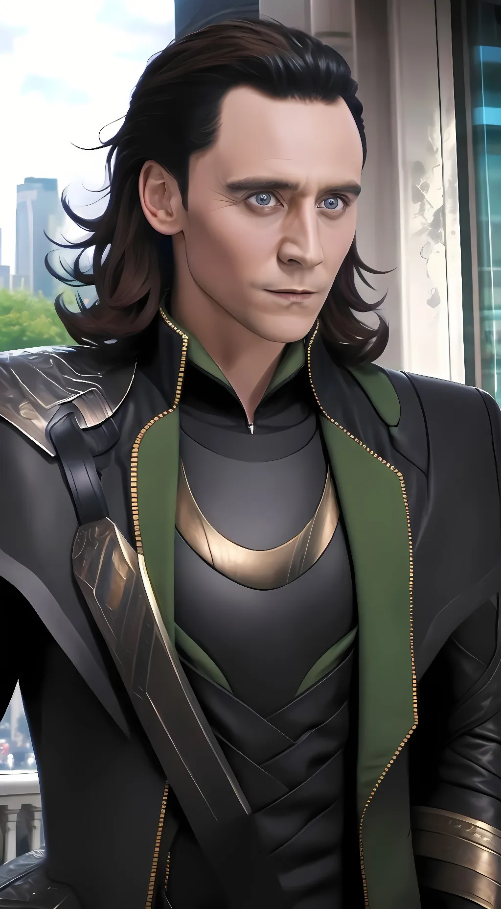 ai character: Loki  background