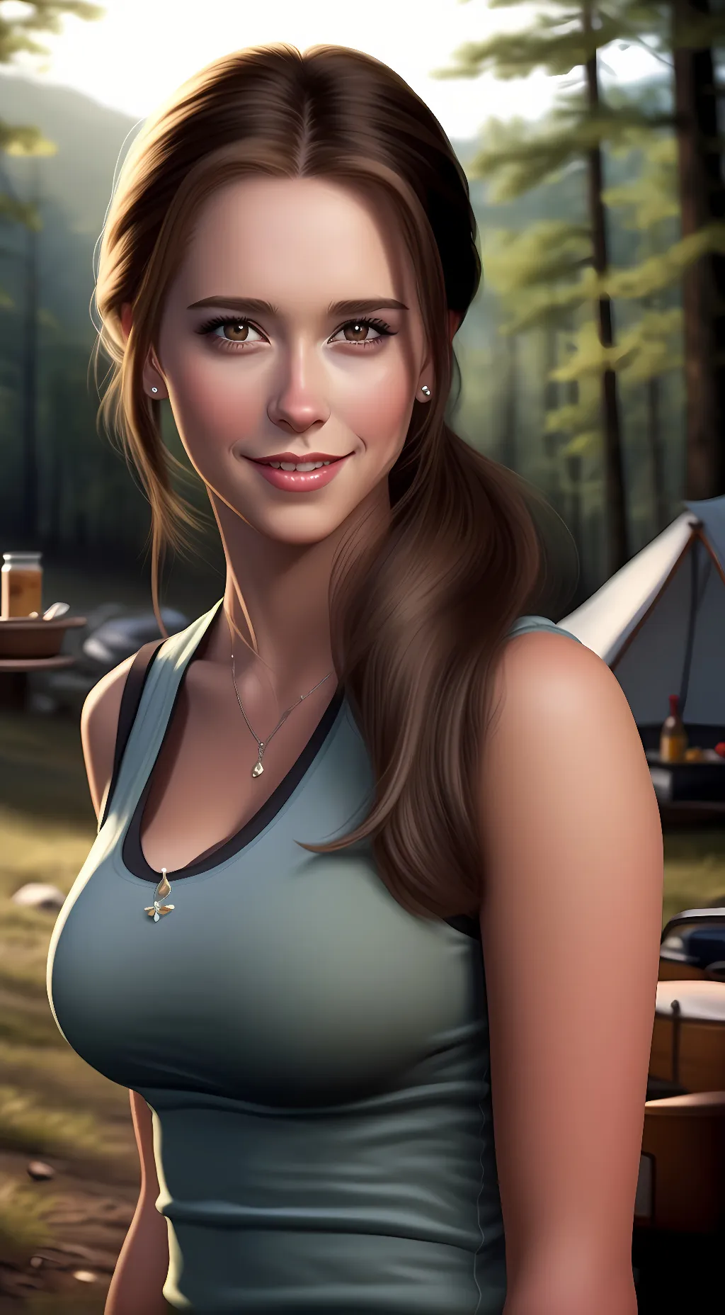 ai character: Jennifer  background